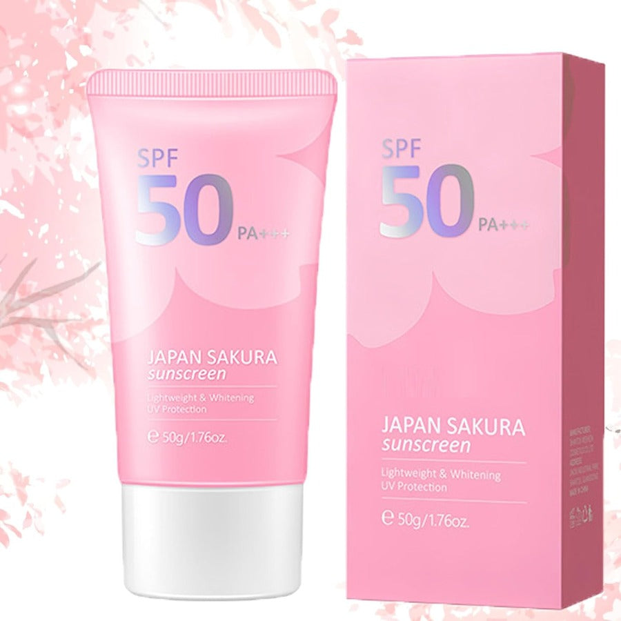 LAIKOU Japan Sakura Sunscreen SPF 50 PA+++ – Lightweight Watery UV Protection (50g)