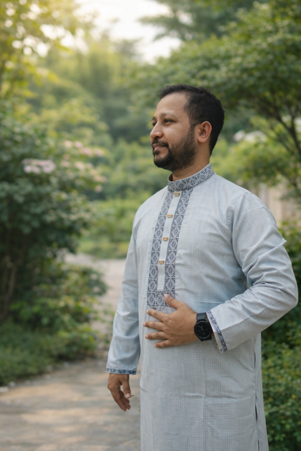 Premium Sky Blue Embroidered Punjabi | Eid Special Collection